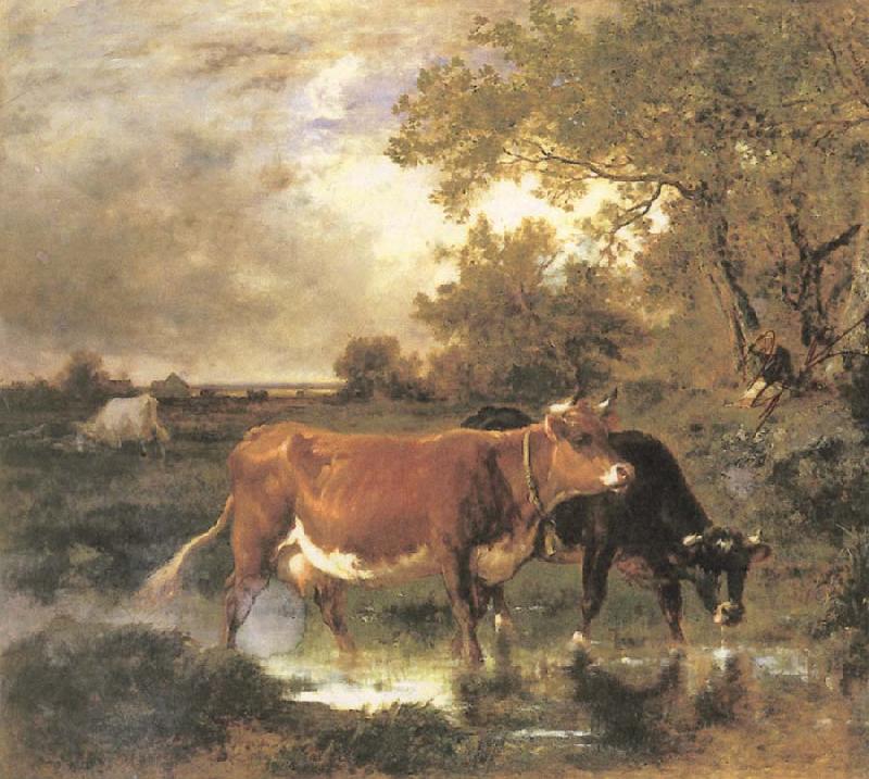 Cows in a landscape, Emile Van Marcke de Lummen